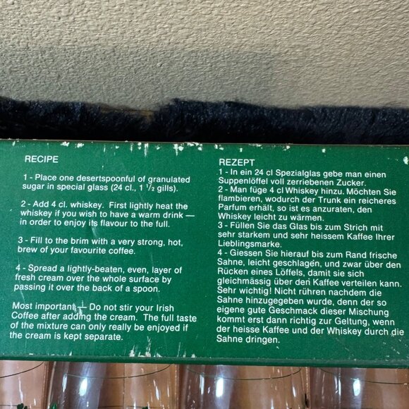 Vintage Durobor Irish Coffee Glasses Set Of 6 Made In Belgium - Picture 7 of 10